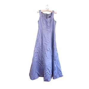 90s vintage Zum Zum Sleeveless Scoop Neck Full Length Formal Gown Periwinkle